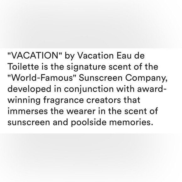 Vacation By Vacation Genderless Scent Gold Travel Size 0.34 Fl. Oz. / 10 ml NEW - Picture 4 of 12